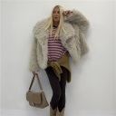 maglia con righe a contrasto oversize mocha